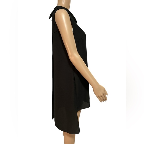 Elegant Black sheer Sleeveless Dress - Picture 2 of 5